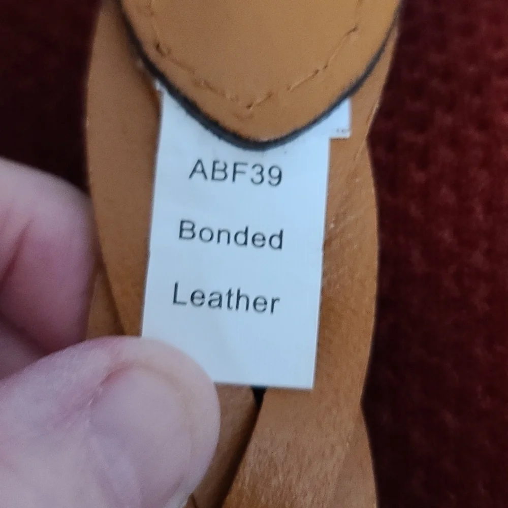 Unbranded Mens Bonded Leather Braided Belt Caramel Brown Sz‎ L/36-38 EUC